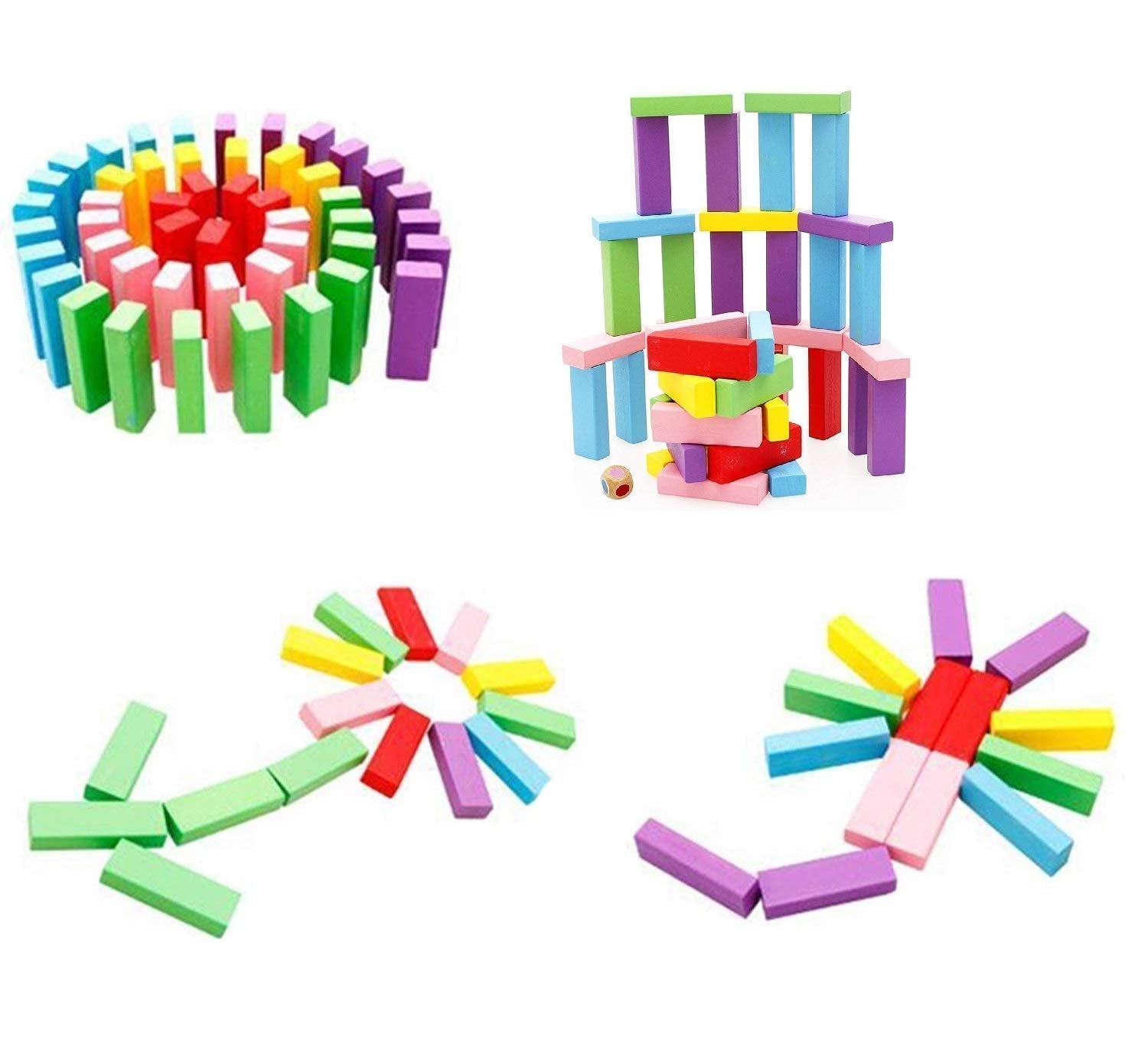 48 Pcs Challenging Wooden Blocks Games for Adults and Kids